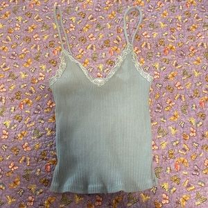 Blue Tilly’s Lace Camisole Tank